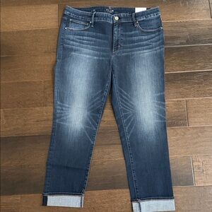 White House Black Market Dark Wash Cropped Jeans